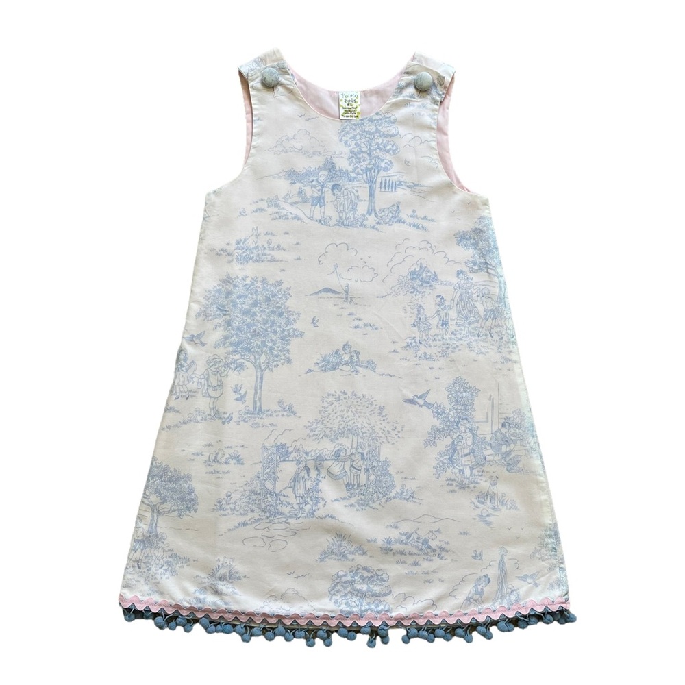 Potato Saks A-line Scene Toile Print Girl’s Dress 6X